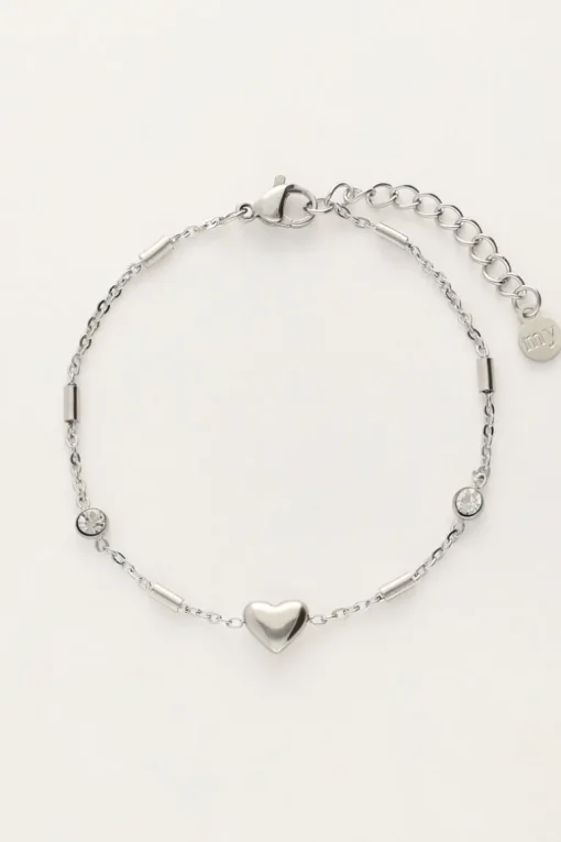 Minimalistische Armband Met Hartje & Tubes