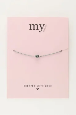 Minimalistische Armband Met Cube Initial