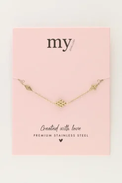 Minimalistische Armband Met Ruitjes