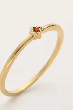 Minimalistische Geboortesteen Ring