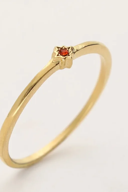 Minimalistische Geboortesteen Ring