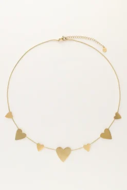 Minimalistische Ketting Met Grote & Kleine Hartjes