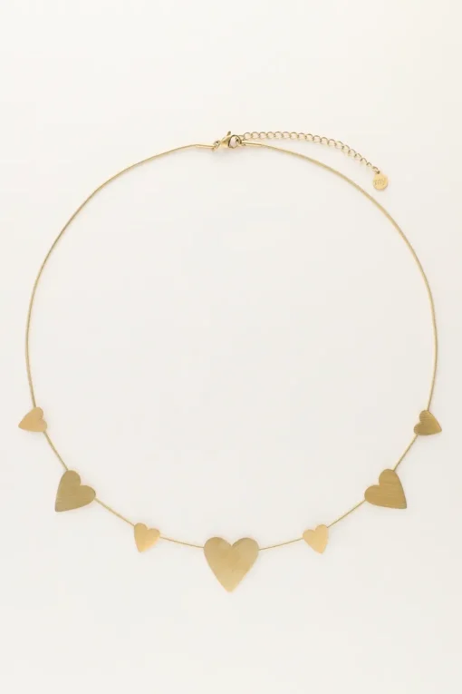 Minimalistische Ketting Met Grote & Kleine Hartjes