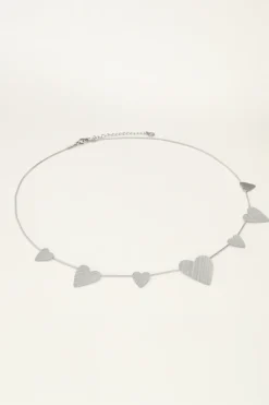 Minimalistische Ketting Met Grote & Kleine Hartjes