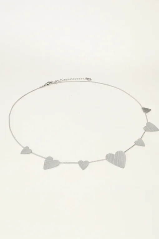 Minimalistische Ketting Met Grote & Kleine Hartjes
