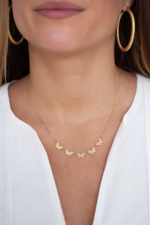 Minimalistische Ketting Met Vlinders
