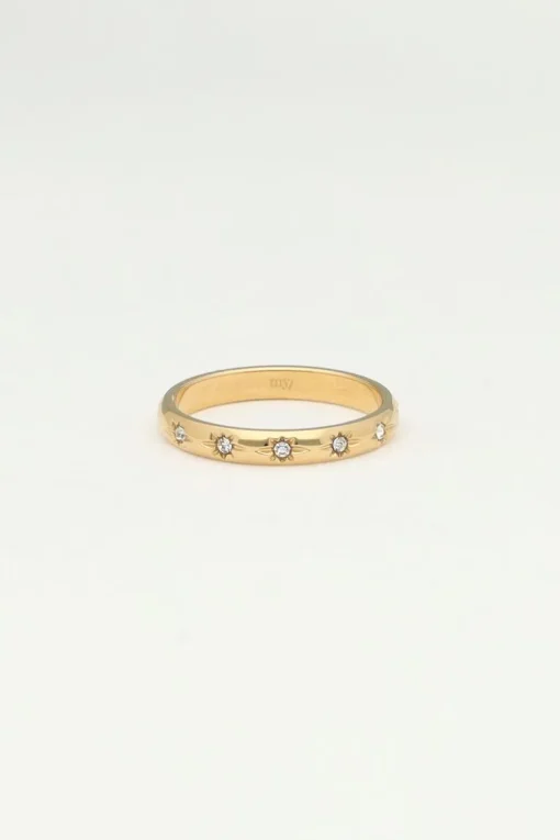 Minimalistische Ring Met Transparante Sterretjes
