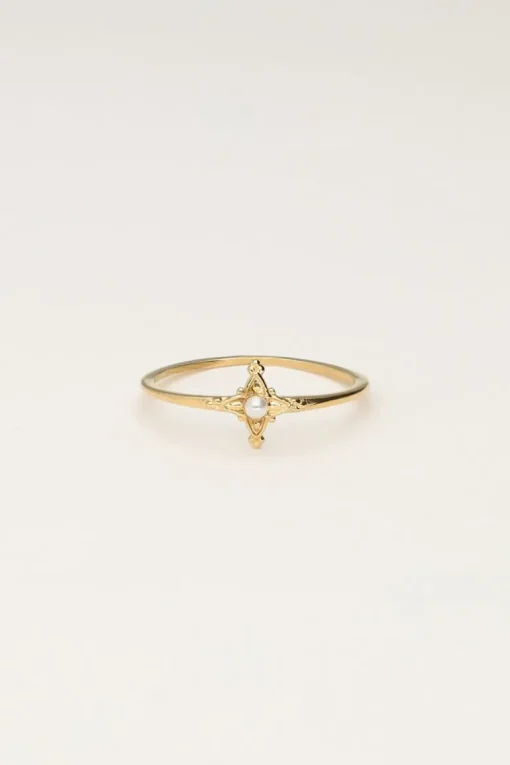 Minimalistische Ring Met Parel