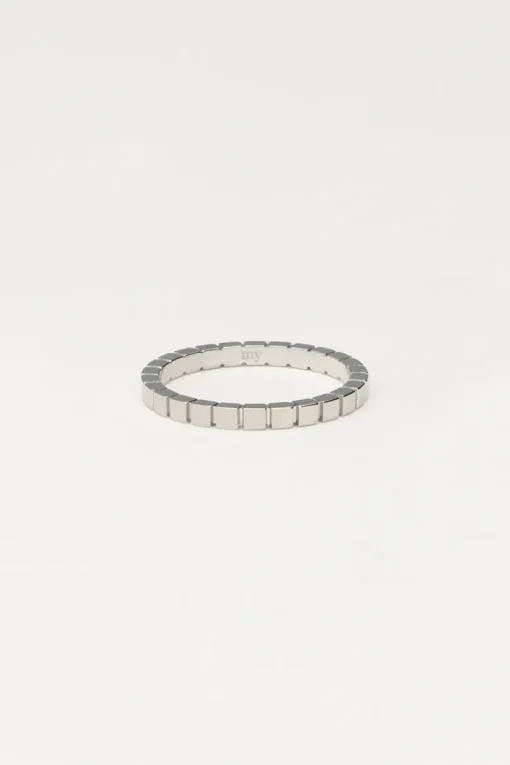 Minimalistische Ring Met Vierkantjes