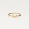 Minimalistische Ring Met Structuur En Drie Bolletjes