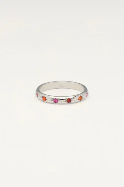 Minimalistische Ring Met Multikleur Sterretjes