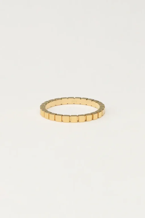 Minimalistische Ring Met Vierkantjes