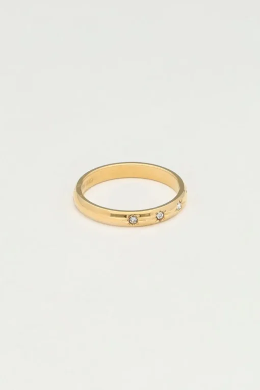 Minimalistische Ring Met Transparante Sterretjes
