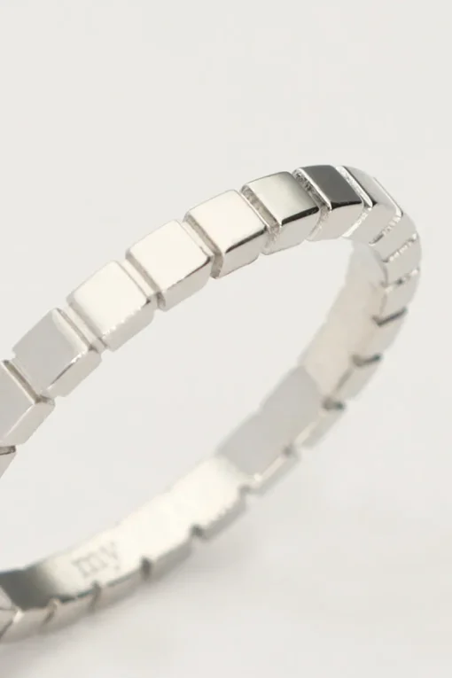 Minimalistische Ring Met Vierkantjes