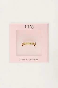 Minimalistische Ring Met Transparante Sterretjes