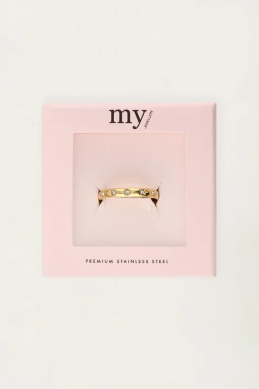Minimalistische Ring Met Transparante Sterretjes