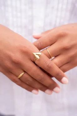 Minimalistische Ring Met Statement Hartje