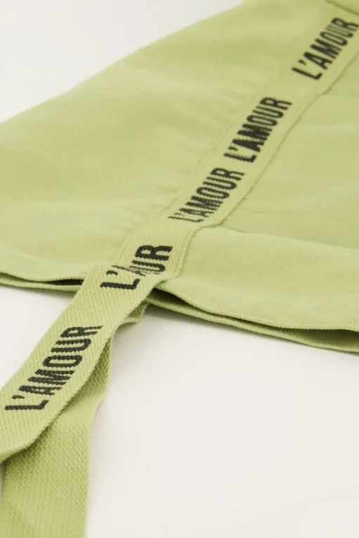 Mint Groene Shopper Linnen L'amour