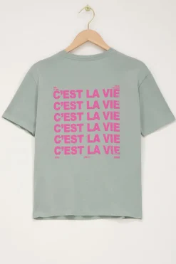 Mintgroen T-shirt C'est La Vie