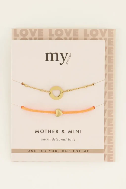 Moeder & Mini Armband Oranje