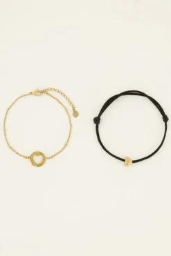 Moeder & Mini Armband Zwart