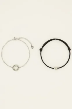 Moeder & Mini Armband Zwart