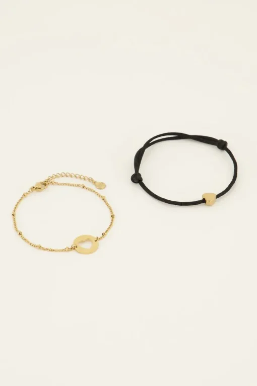 Moeder & Mini Armband Zwart