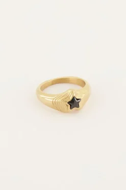 MOOD Ring Met Zwarte Ster