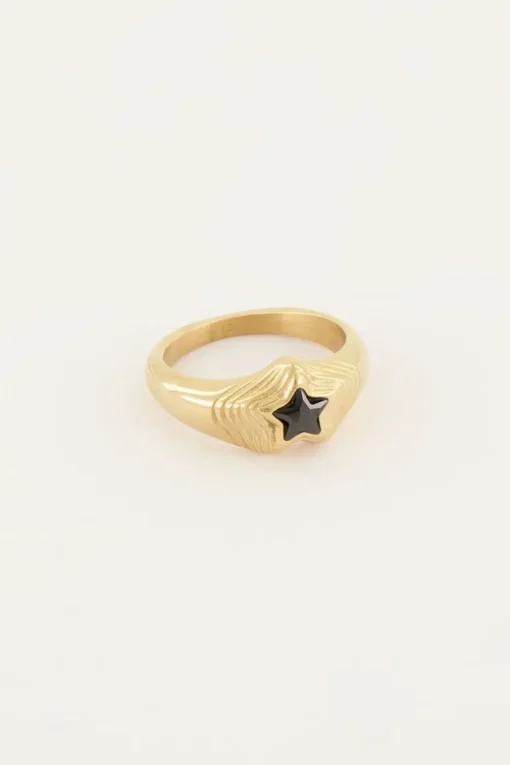 MOOD Ring Met Zwarte Ster