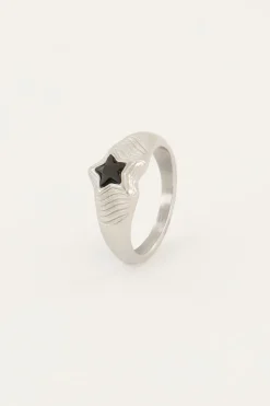 MOOD Ring Met Zwarte Ster