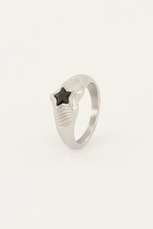 MOOD Ring Met Zwarte Ster