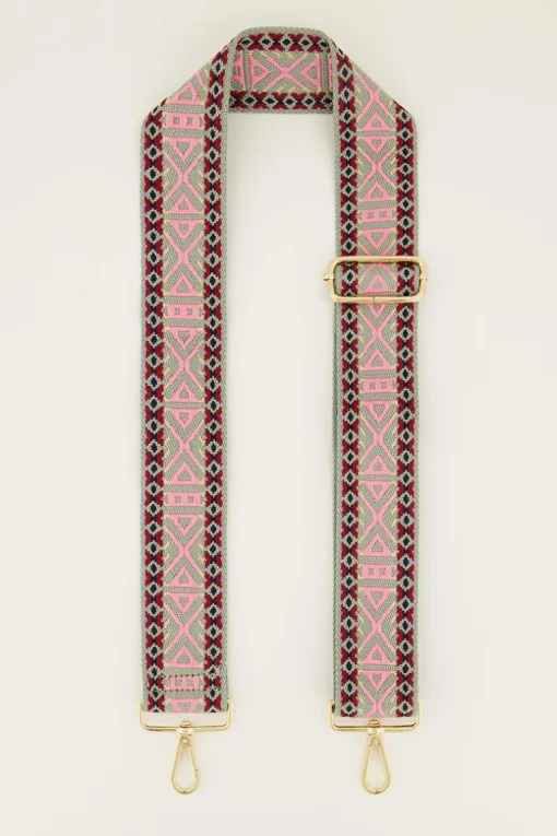 Multikleur Bag Strap Met Ikat Print