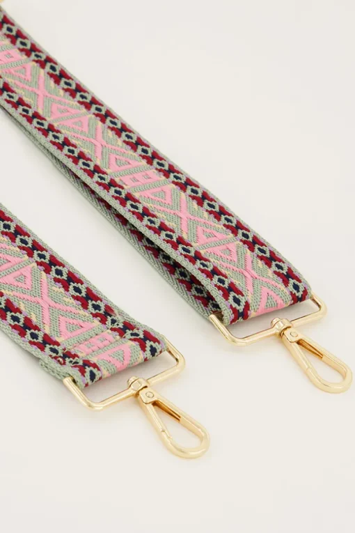 Multikleur Bag Strap Met Ikat Print