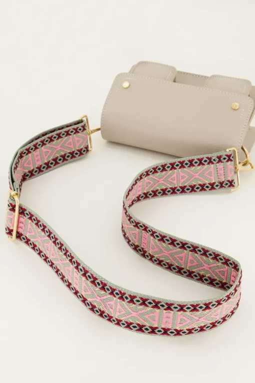 Multikleur Bag Strap Met Ikat Print