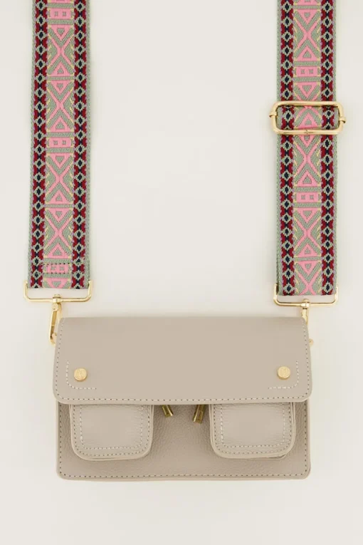 Multikleur Bag Strap Met Ikat Print