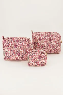 Multikleur Bloemenprint Toilettas Set