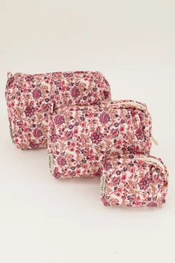Multikleur Bloemenprint Toilettas Set