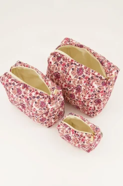 Multikleur Bloemenprint Toilettas Set