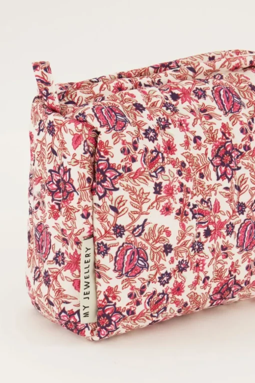 Multikleur Bloemenprint Toilettas Set