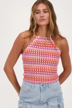 Multikleur Crochet Tanktop