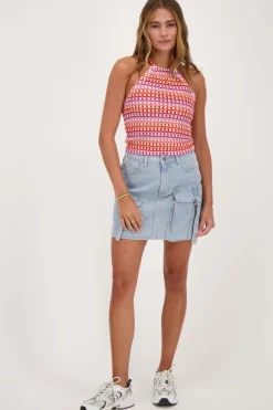 Multikleur Crochet Tanktop