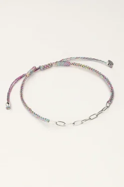 Multikleur Touw Armband Met Schakels