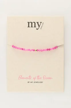 Ocean Armband Met Kleine Kraaltjes Roze