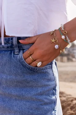 Ocean Armband Met Mintgroene Steentjes
