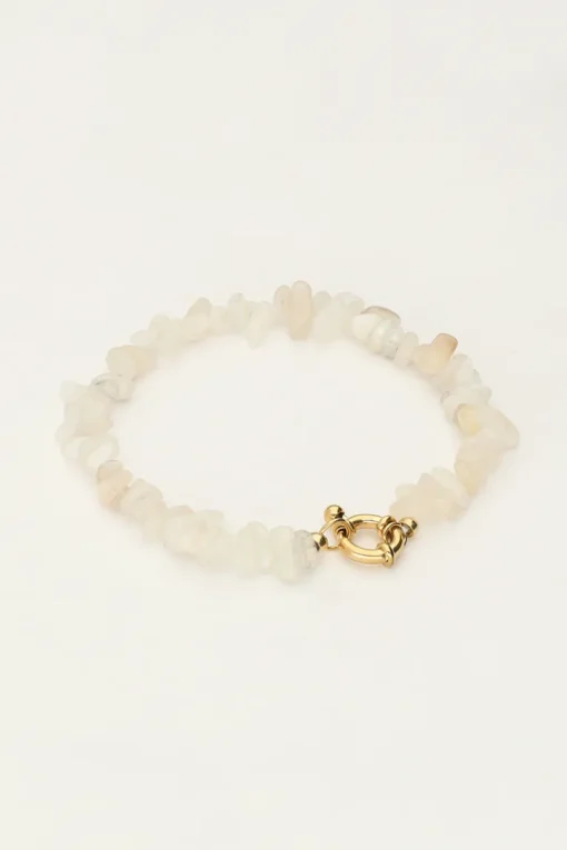 Ocean Armband Met Witte Steentjes