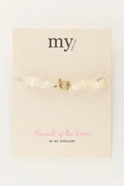Ocean Armband Met Witte Steentjes