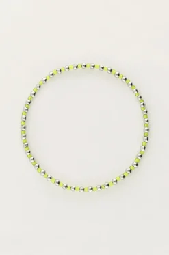 Ocean Elastieken Armband En Kraaltjes Lime