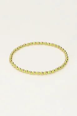 Ocean Elastieken Armband En Kraaltjes Lime