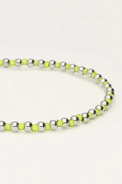Ocean Elastieken Armband En Kraaltjes Lime