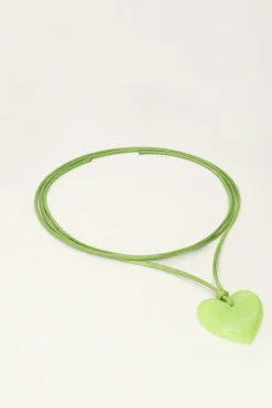 Ocean Groene Koord Ketting Met Hart